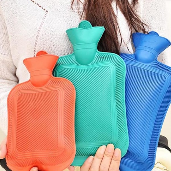 2024 1L Vattenflaska i Gummi Värmeterapi AU LAGER multicolorB 1000ml