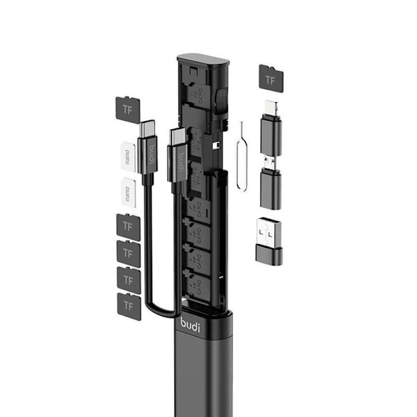 M8J516 Budi Multifunktionskabelpinne Multikabelstöd USB t