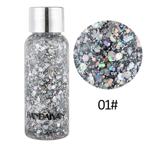 Glitter Iridescent Ansikte Kroppsmålning Smink Gel Natt Party Festi 1 35g