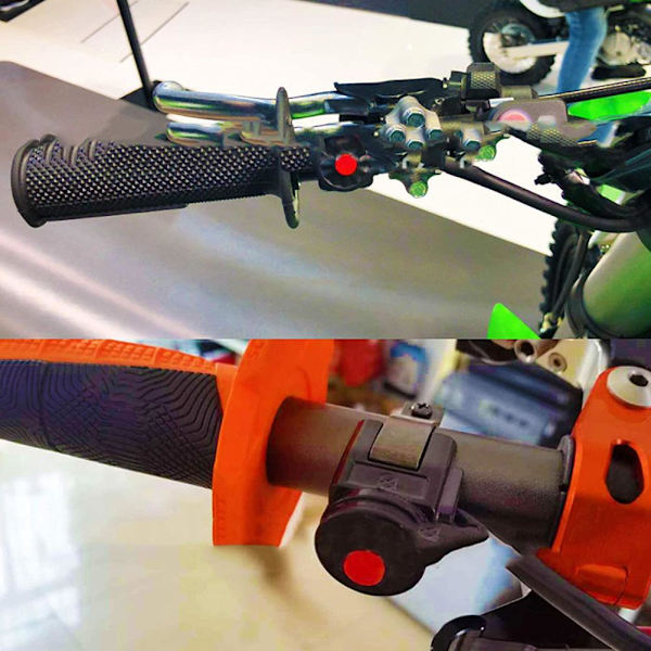 Universal Motorcykel Dödmansgrepp Tryckknapp Horn Startmotor Dirt B