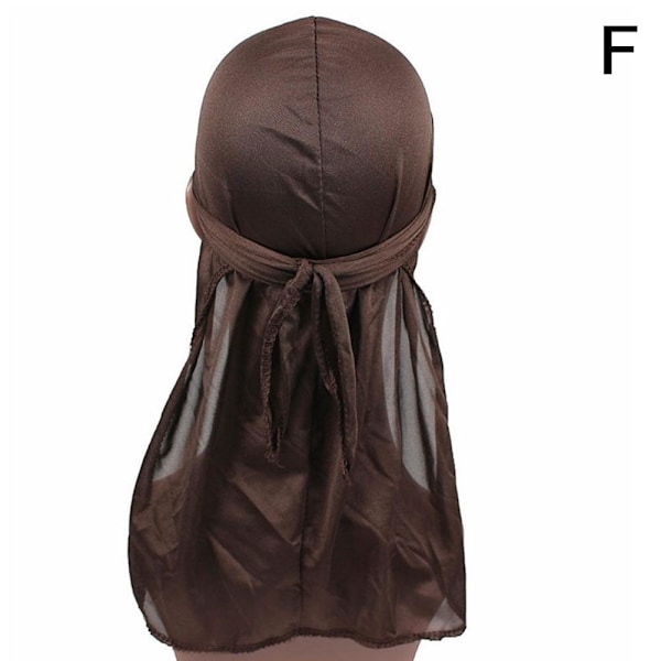 Herr Durag Du-rag Bandana Sport Du Rag Scarf Huvud Rap Tie Down brown onesize