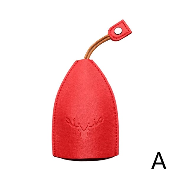 PU Läder Utdragbar Söt Stor Kapacitet Bilnyckelfodral AU Nyckelring Christmas Red One-size