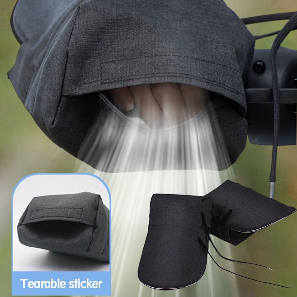 Motorcykelstyrmuffar Sommar Luftig Nylon Vattentät Skydd BLACKA basic model