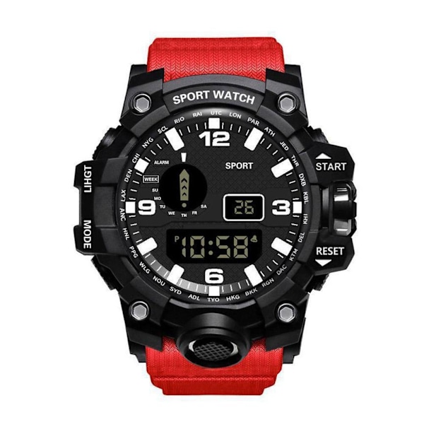 Digital Elektronisk Klocka för Barn Vattentät Pojkar Sport LED Black One size