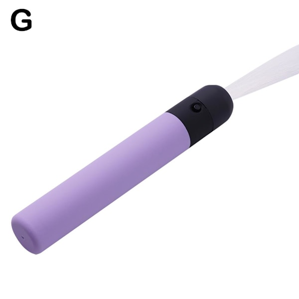 Färgglad LED-ljusblixtpiska Fiberpiska Partyrekvisita 360 grader Macaron Purple + Black one size