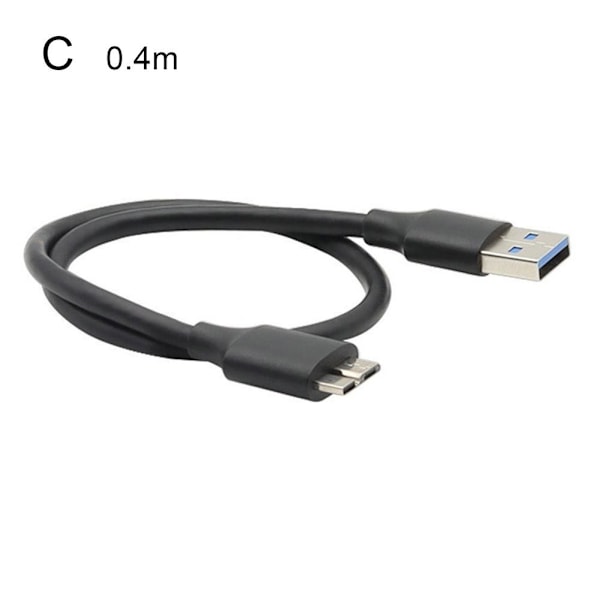 USB 3.0 AM Hane till Micro B Kabel Super Speed Adapter HDD Sladd Fo BLACKC 0.4M