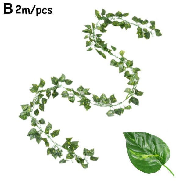 SHOUD Konstgjorda murgrönabladsväxter Vinrankor, Konstgjorda hängande växter, green Green leaf one-size