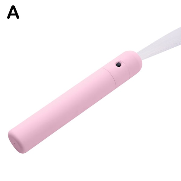 Färgglad LED-ljusblixtpiska Fiberpiska Partyrekvisita 360 grader Macaron powder handle one size