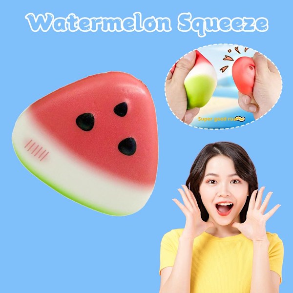 Sommar Söta Vattenmelon Klämleksaker Långsamt Stigande Kollektion X6W2