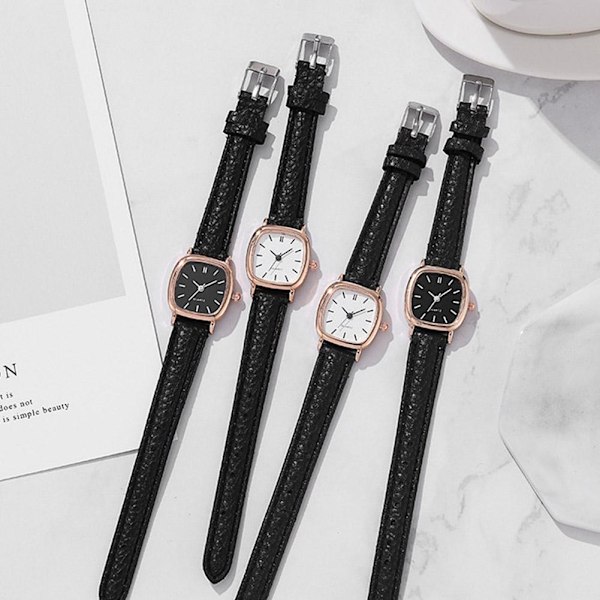 Fashion Simplicity Watch Läderrem Casual Quartz Vattentät B One size