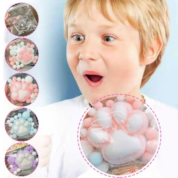 Klämleksak TPR Stressreducerande Leksak Nyp Le Plysch Katt Tass Dekom  pink onesize