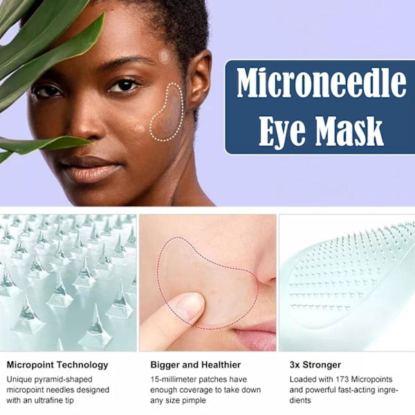 1 par mikro-nålar ögonmasker kosmetisk ansiktsmask Micron New C