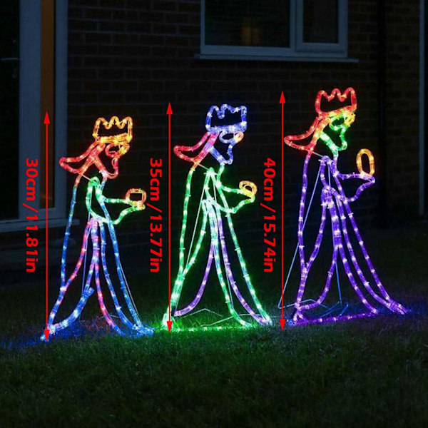 Utomhus Jul LED Tre 3 Kungar Silhuett Motiv Ljusslinga | Deco