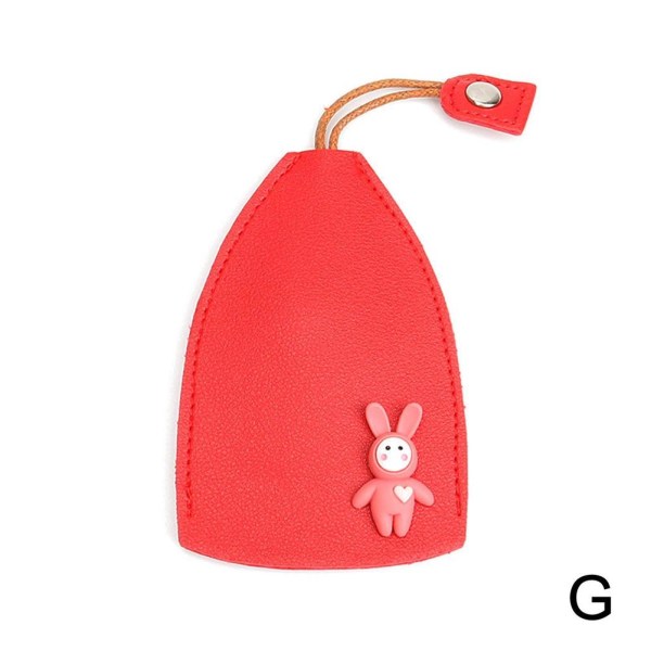 PU Läder Kreativ Utdragbar Söt Stor Kapacitet Bilnyckelfodral, Ca Red rabbit2 One-size