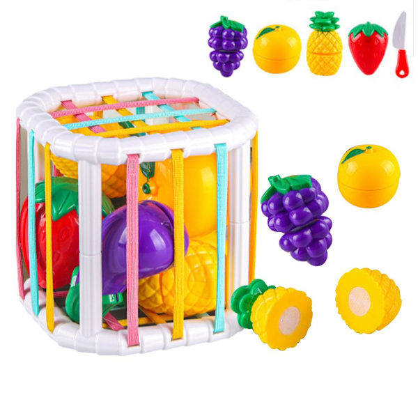 Färgglatt Blocksorteringsspel För Spädbarn Tidig Utbildning Set Suita fruit One size