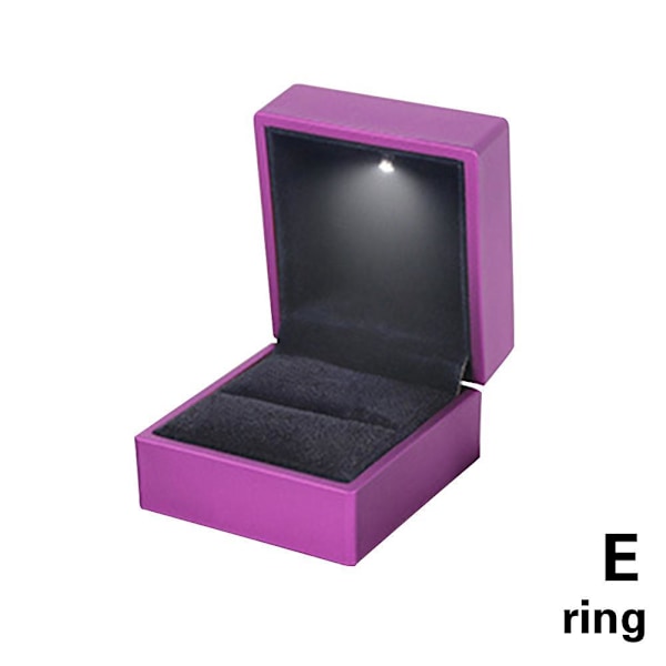 Mini smyckeskrin bröllop ring ask present förlovning sammet smycken black ring