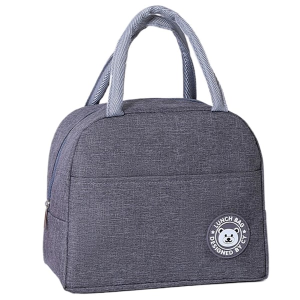 Camping Isolerad Lunchväska Isolerad Bento Väska, Bärbar Lunch Black 1pcs