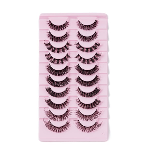 10 Par Ryska Fransar Lösögonfransar D Curl Mink F DH06-04 10 pairs