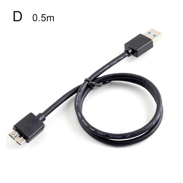 USB 3.0 AM Hane till Micro B Kabel Super Speed Adapter HDD Sladd Fo BLACKD 0.5M