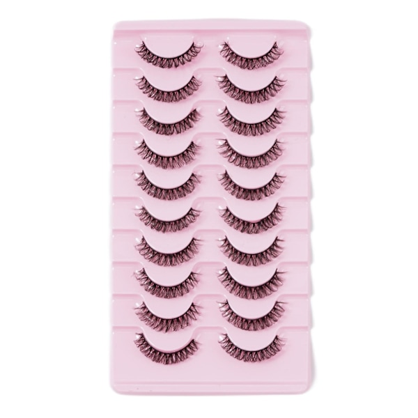 10 Par Ryska Fransar Lösögonfransar D Curl Mink F DH06-04 10 pairs