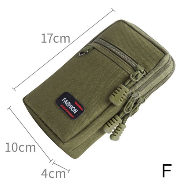 Taktisk Molle Utility Pocket EDC Verktygsväska Organizer Admin Pouch khaki double layer