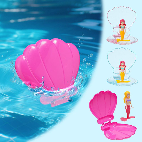 Dykning Roterande Stigande Sjöjungfru Set Barn Pool Lek Skatt H Transparent flash blue 1pcs