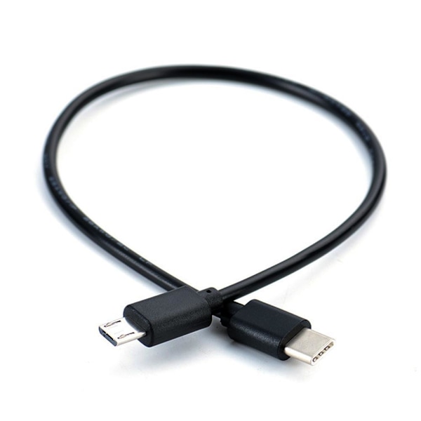 1X USB-C Typ C till Micro USB Hane Synk OTG Laddning Dataöverföring blackB 1m