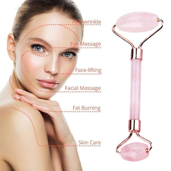 Jade Roller & Gua Sha Ansikte Kropp Terapi Massager Sten Set green 2pcs