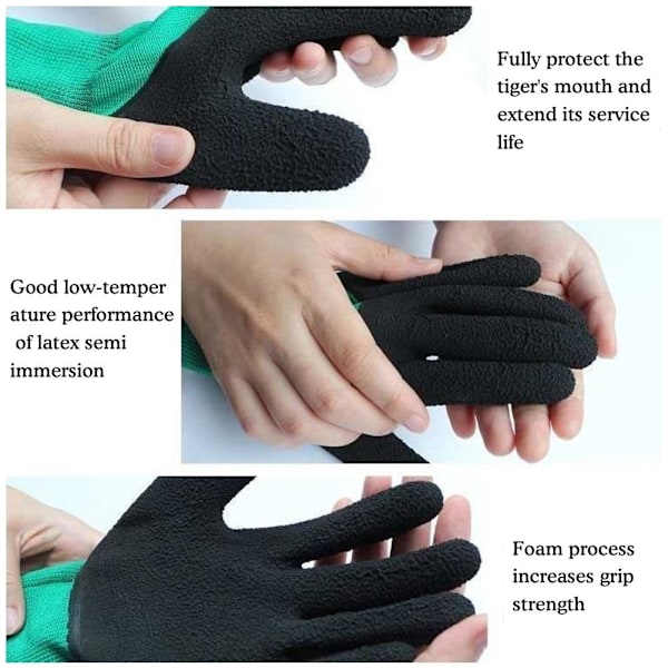 1 par skyddande säkerhetsarbetshandskar färgning nylon mekanikerhandskar  coffee 1 pair