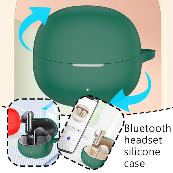 Silikonfodral för hörlurar till QCY Melobuds Pro я> Q9I3 A1K3 Red 1set