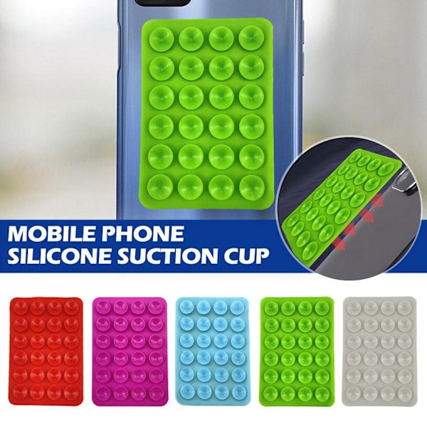 Klibbig Sugpropp Telefonfodral Fäste Silikon Självhäftande Mobiltelefontillbehör gray 1pcs