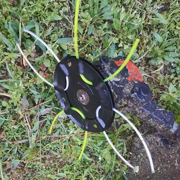 Trimmer Grästrimmerhuvud & 4*Linor Gräsklippare Solid-Stål Wir 25.4mm 1pcs