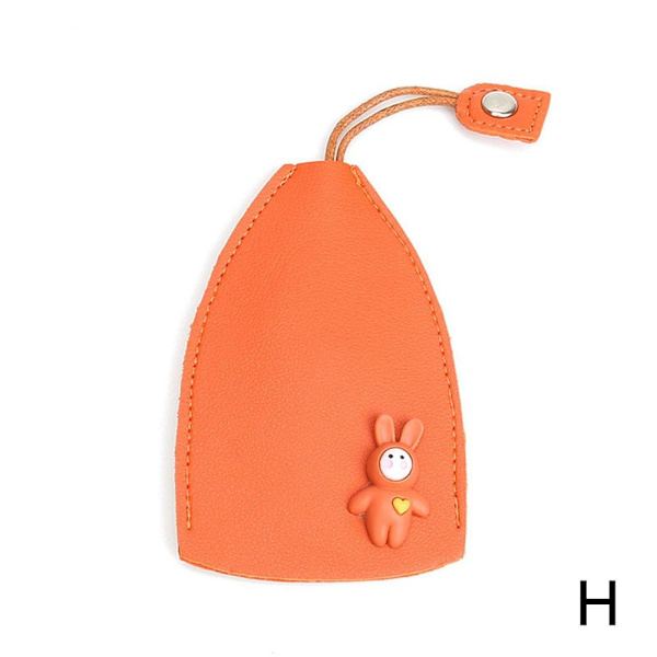 PU Läder Kreativ Utdragbar Söt Stor Kapacitet Bilnyckelfodral, Ca Orange rabbit One-size