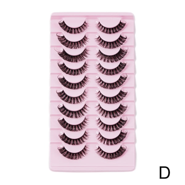 10 Par Ryska Fransar Lösögonfransar D Curl Mink F DH06-04 10 pairs