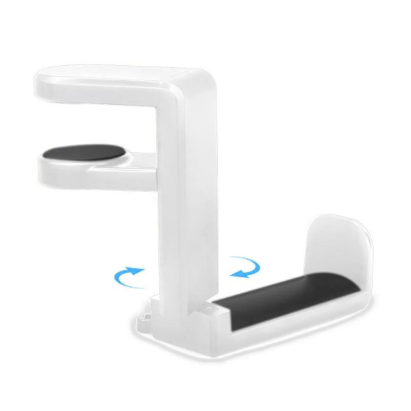 360° PC Gaming Hörlurar Headset Hörlursställ Krok Under Skrivbord white one-size