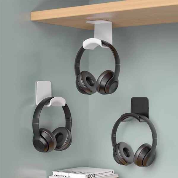 Hörlurshängare Displayställ Hållare Krok Under Skrivbord Headset Wa white Under the table