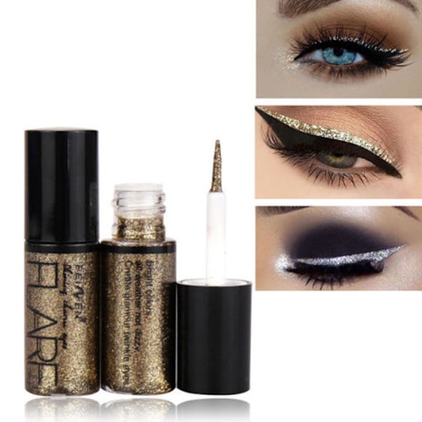 Eye Shiny Kosmetiska Liners Silver Pigment Guld Ros Flytande Färg 04# one-size