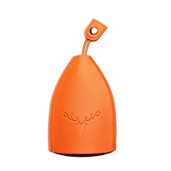 PU Läder Utdragbar Söt Stor Kapacitet Bilnyckelfodral AU Nyckelring Orange One-size