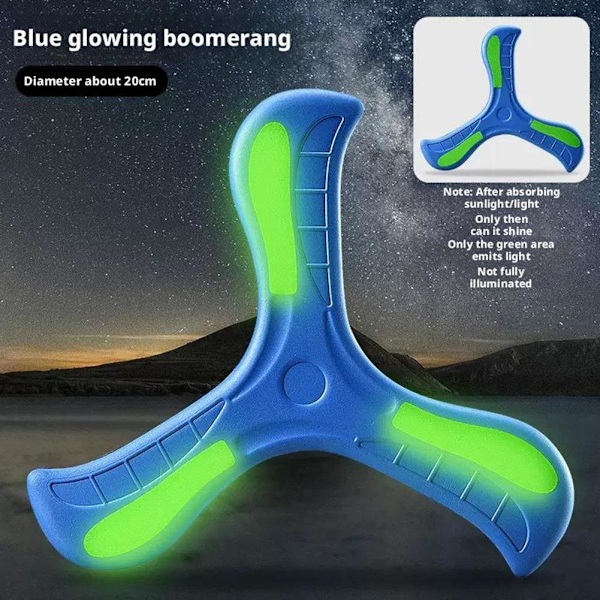 Boomerang Självlysande Flygande TeFat Mjuk Återvinningsbar för Barn Red 1pcs