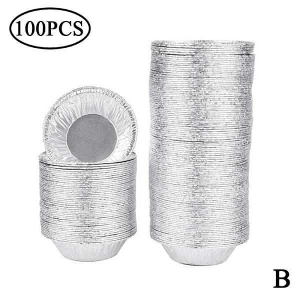 50/100 st äggformar, muffinsformar i aluminium silverB One-size