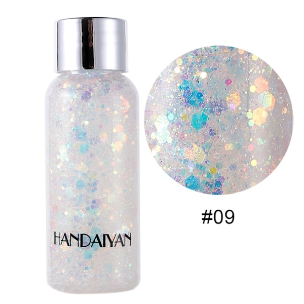Glitter Iridescent Ansikte Kroppsmålning Smink Gel Natt Party Festi 9 35g