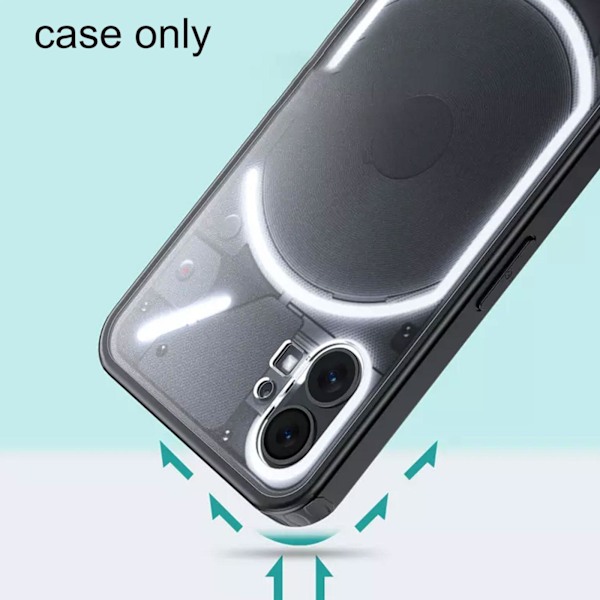 Genomskinligt Skal för Nothing Phone 1 Stötsäkert Bumper TPU PC black for nothing phone 1