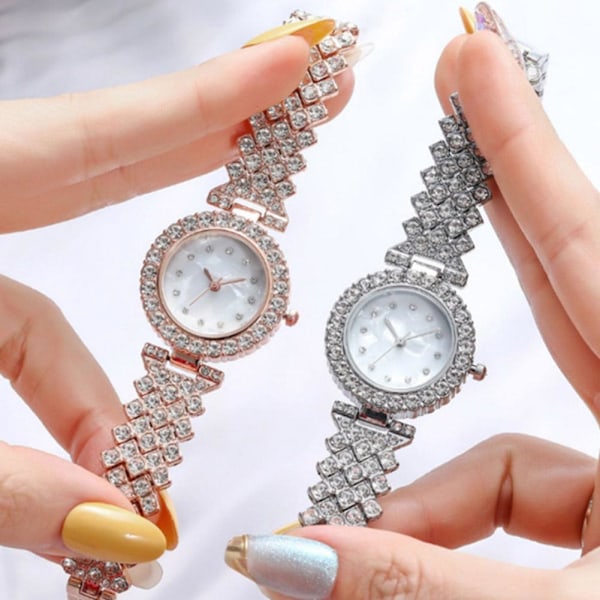 5 ST Fashion Klocka med Strass Smyckesset B7W6 R5A8 O1K1 R Golden One size