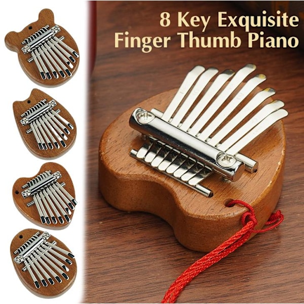 8 Tangenter Utsökt Finger Tumme Piano Gåva Mini Tumme Piano Fantastisk f cat One size