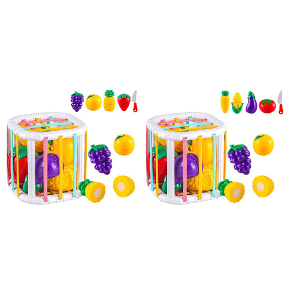 Färgglatt Blocksorteringsspel För Spädbarn Tidig Utbildning Set Suita fruit One size