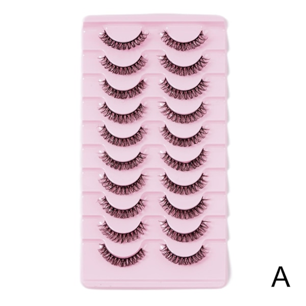 10 Par Ryska Fransar Lösögonfransar D Curl Mink F DH06-01 10 pairs