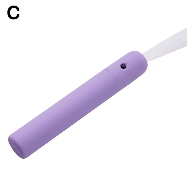 Färgglad LED-ljusblixtpiska Fiberpiska Partyrekvisita 360 grader Macaron purple handle one size
