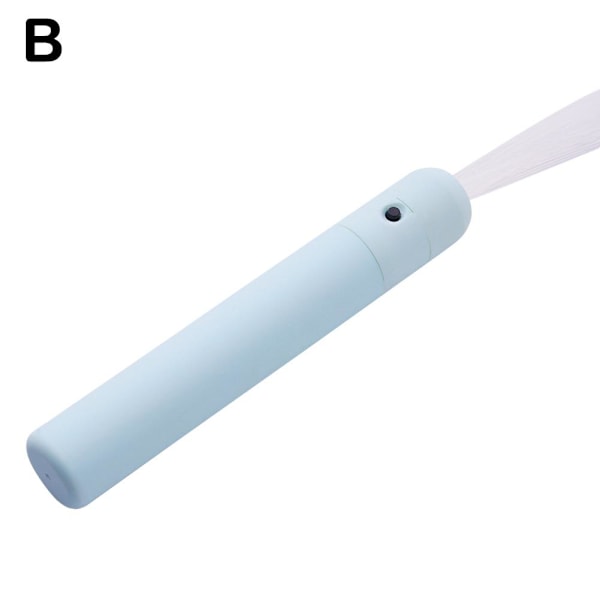 Färgglad LED-ljusblixtpiska Fiberpiska Partyrekvisita 360 grader Macaron blue handle one size