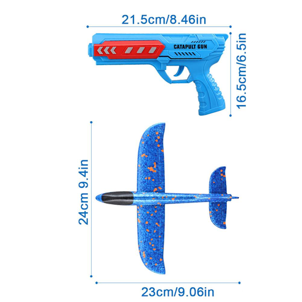 Flygplansleksak Skum Flygplan med Katapult-Pistolspel red(aircraft  random 1) one-size