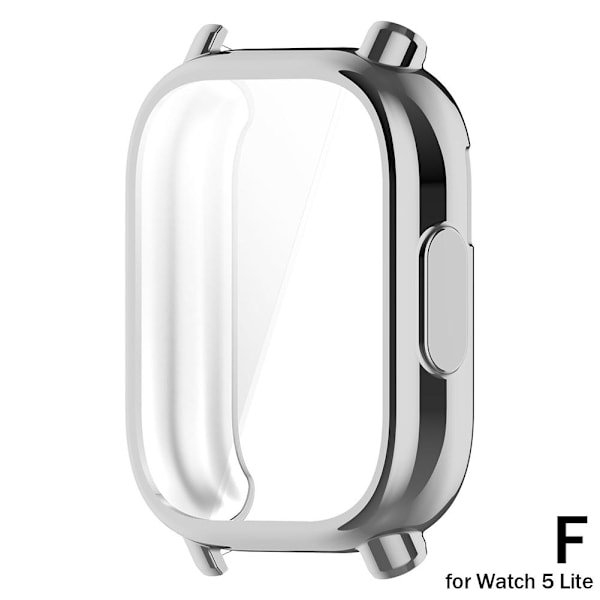 För Redmi Watch 5 Active / 5 Lite Skyddsfodral TPU Vattentätt silver  for Watch 5 Lite